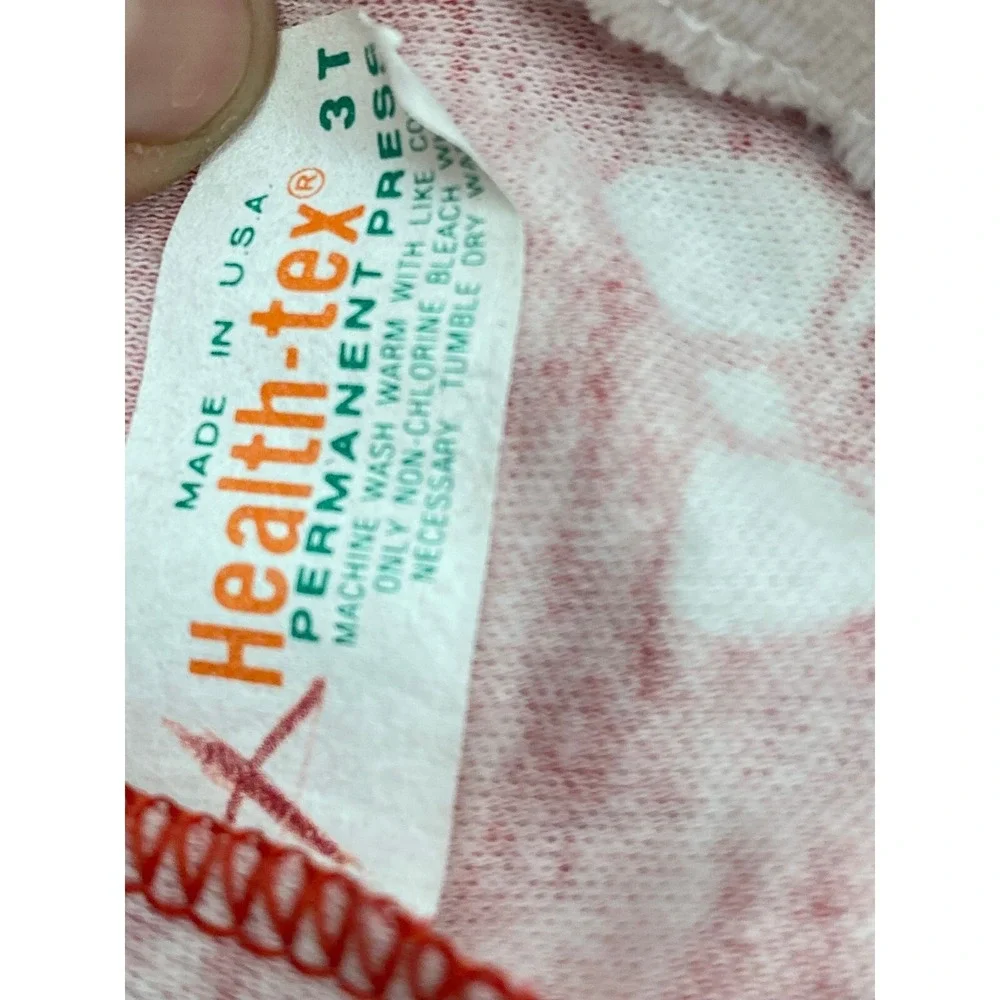 Health-tex Vintage Pajama Set‎ Sailor Bear Bows Red White 3T
